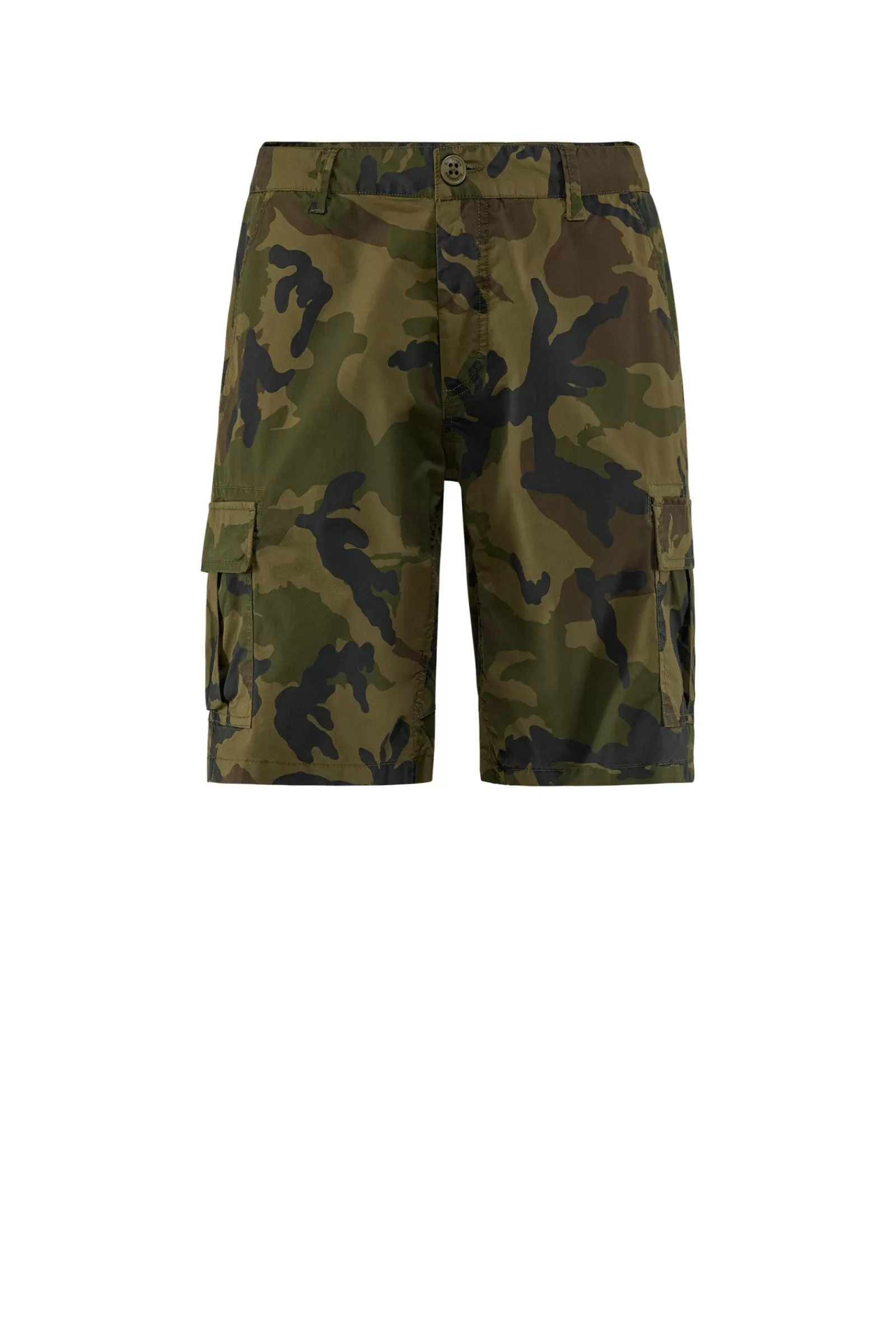 Uomo Bomboogie Bermuda & Shorts>Bermuda Camo In Popeline Di Cotone