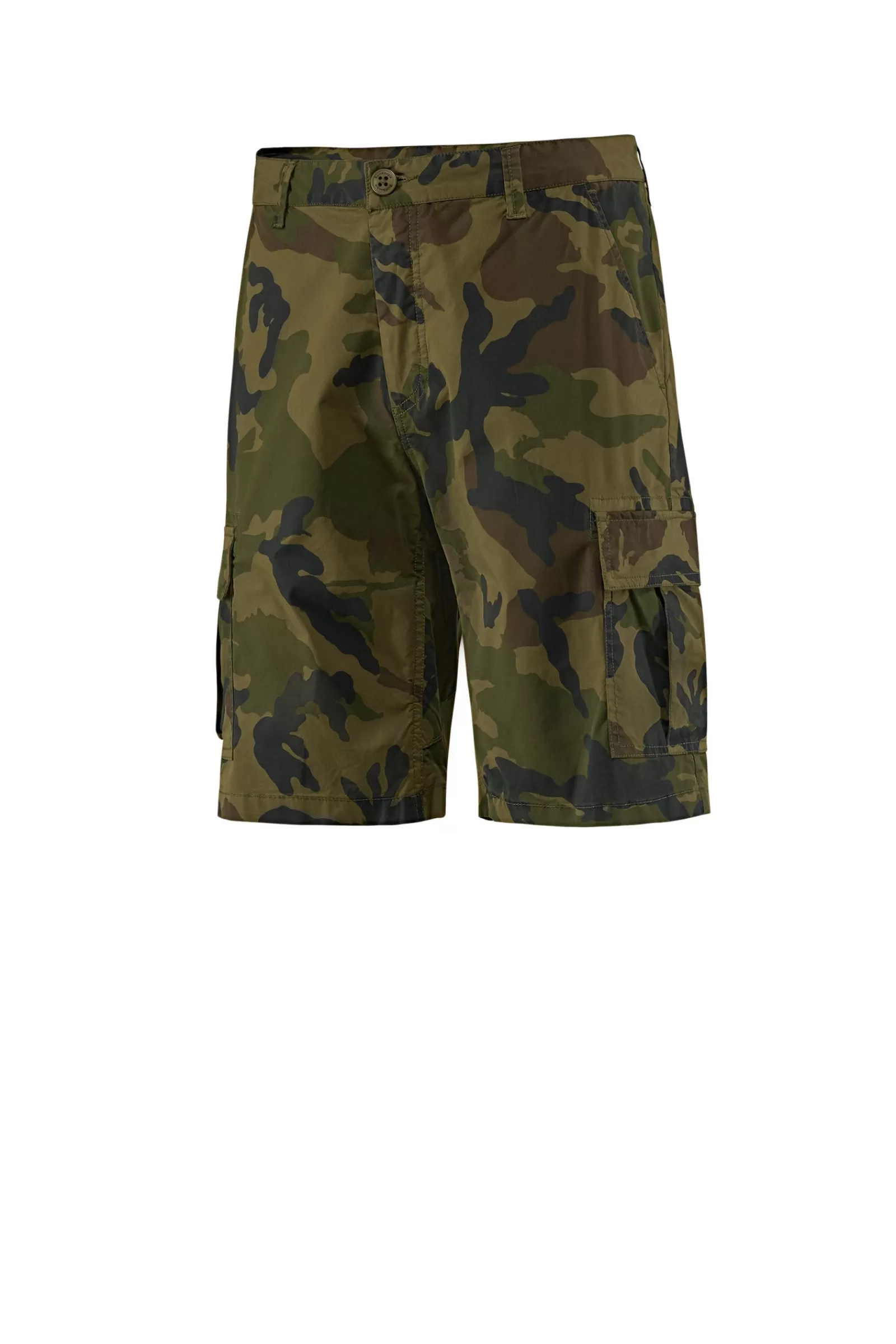 Uomo Bomboogie Bermuda & Shorts>Bermuda Camo In Popeline Di Cotone