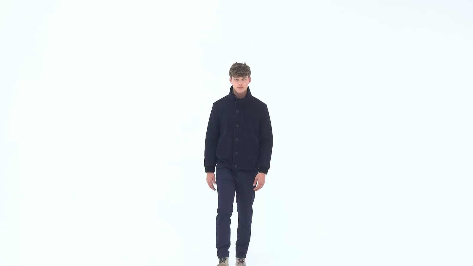 Uomo Bomboogie Cappotti>Cappotto Corto In Lana Cotta Con Bottoni