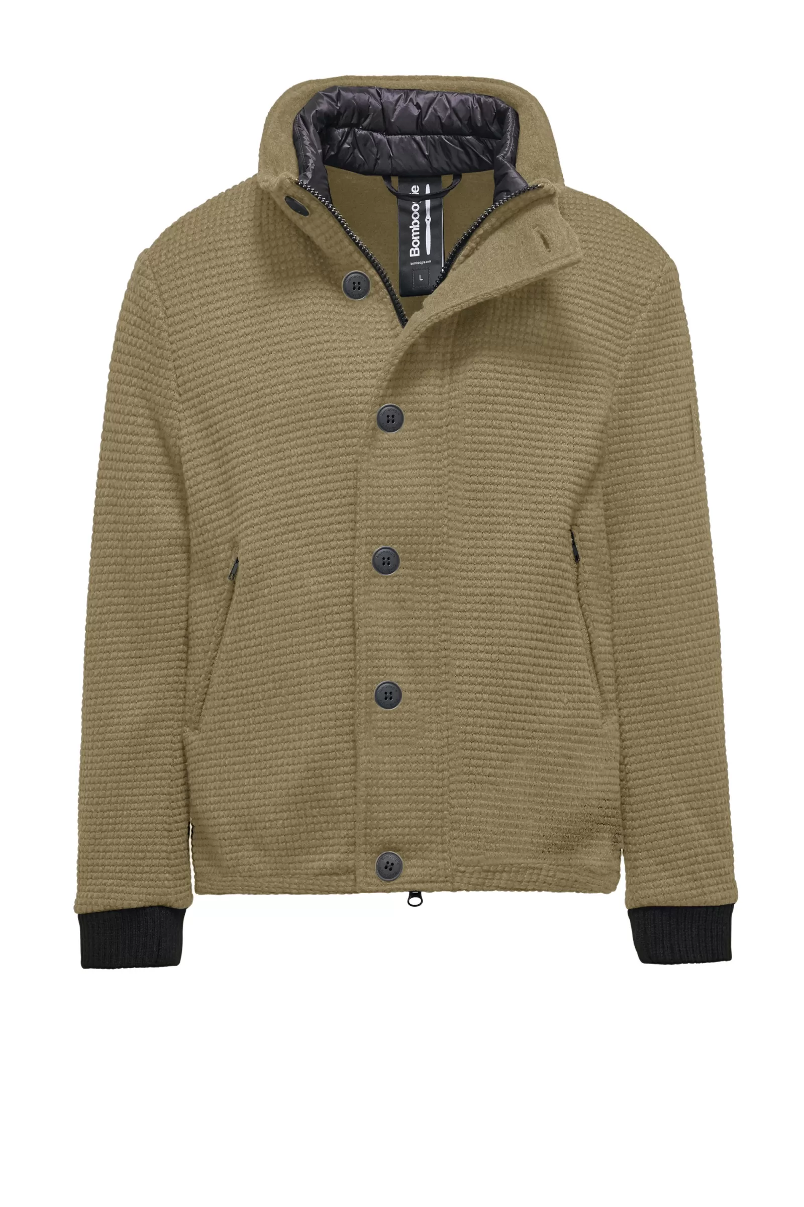 Uomo Bomboogie Cappotti>Cappotto Corto In Lana Cotta Con Bottoni