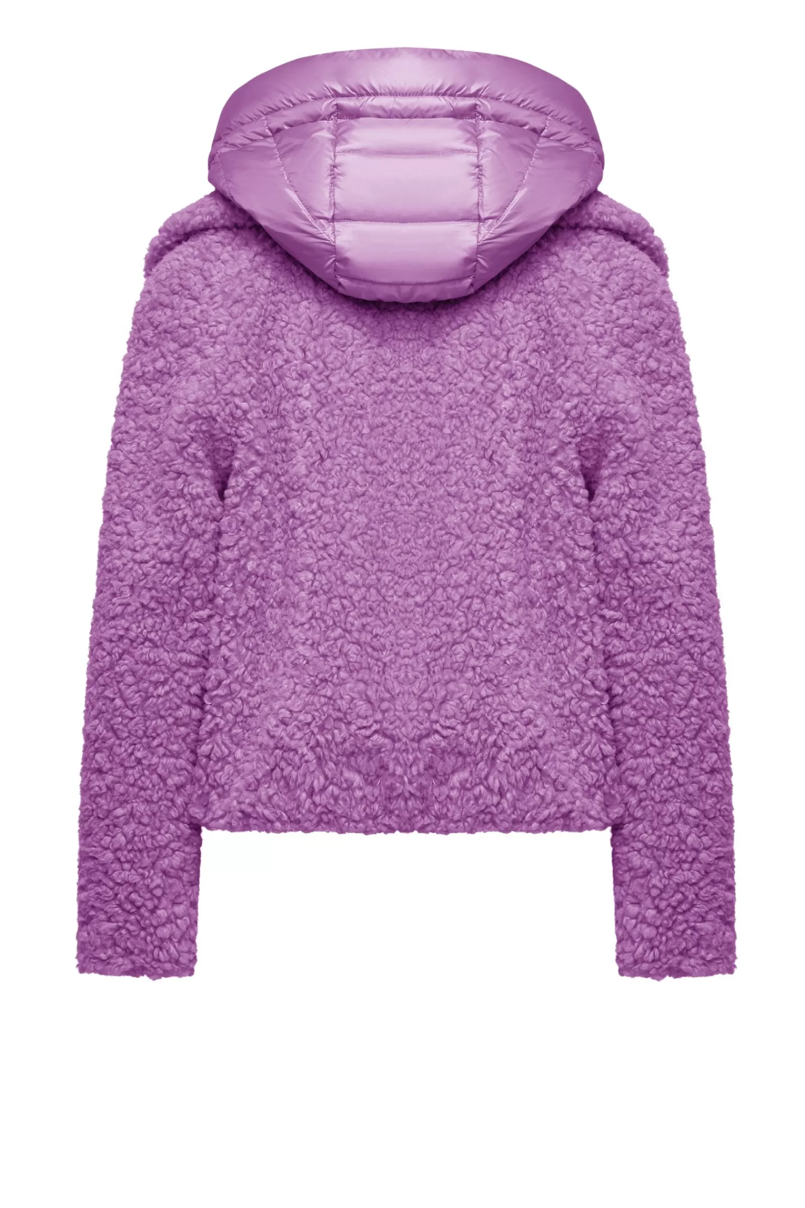 Donna Bomboogie Cappotti>Cappotto Corto In Sherpa Fleece Con Cappuccio