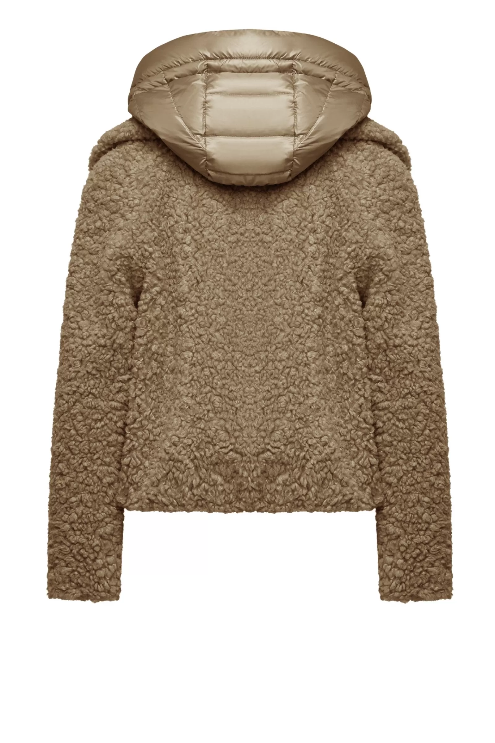 Donna Bomboogie Cappotti>Cappotto Corto In Sherpa Fleece Con Cappuccio