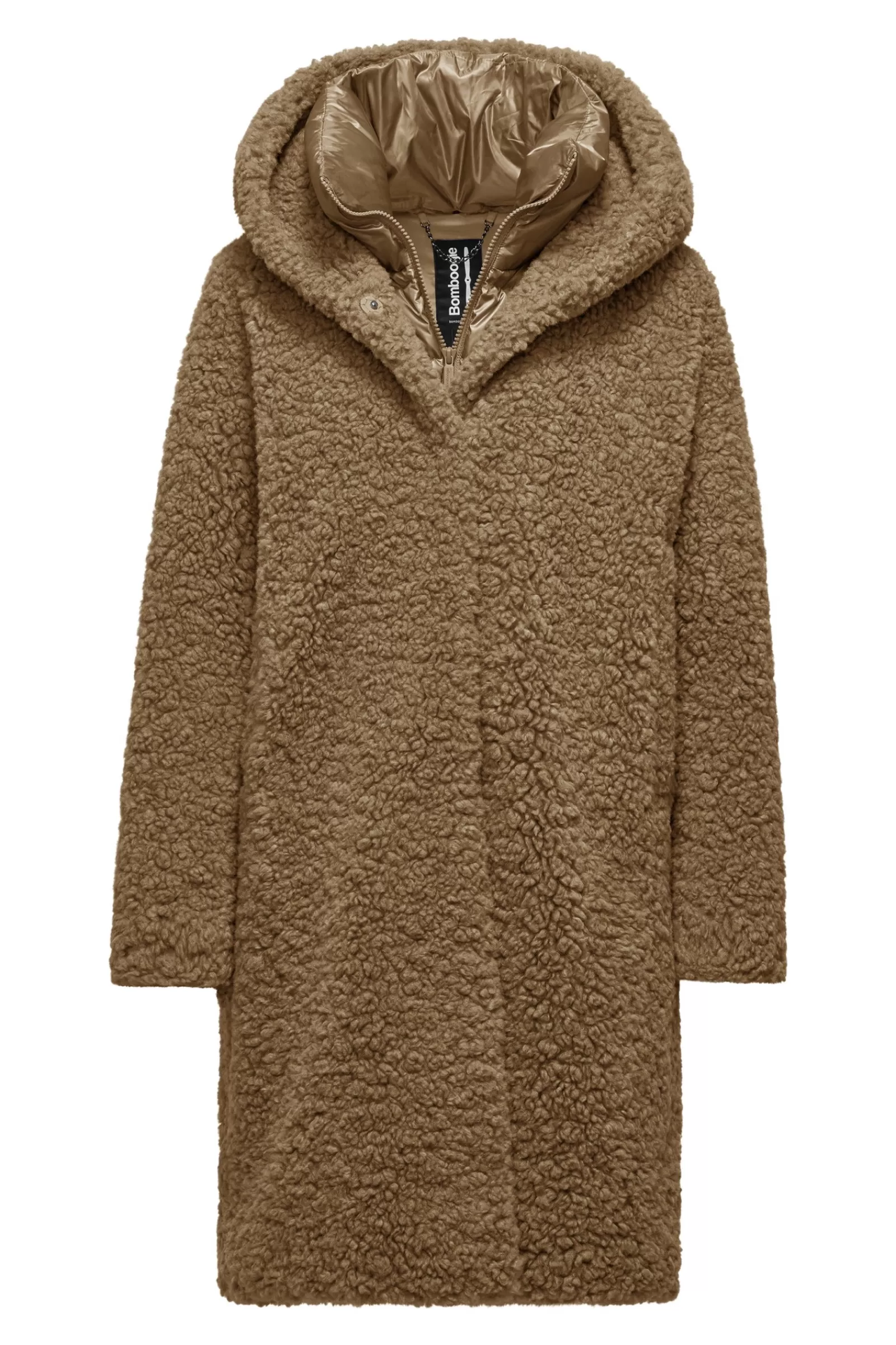 Donna Bomboogie Cappotti>Cappotto Lungo In Sherpa Fleece