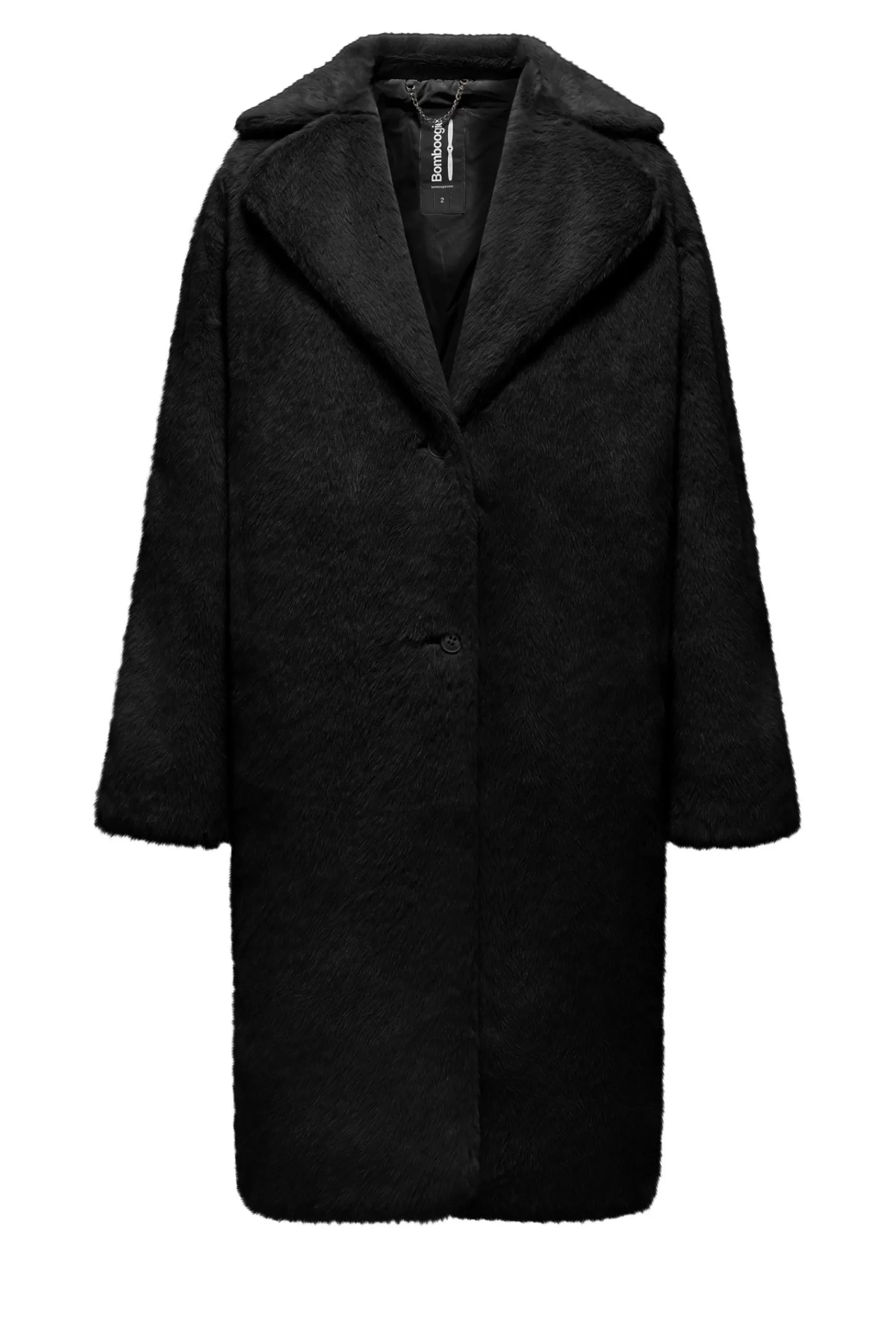 Donna Bomboogie Cappotti>Cappotto Lungo Monopetto Con Revers