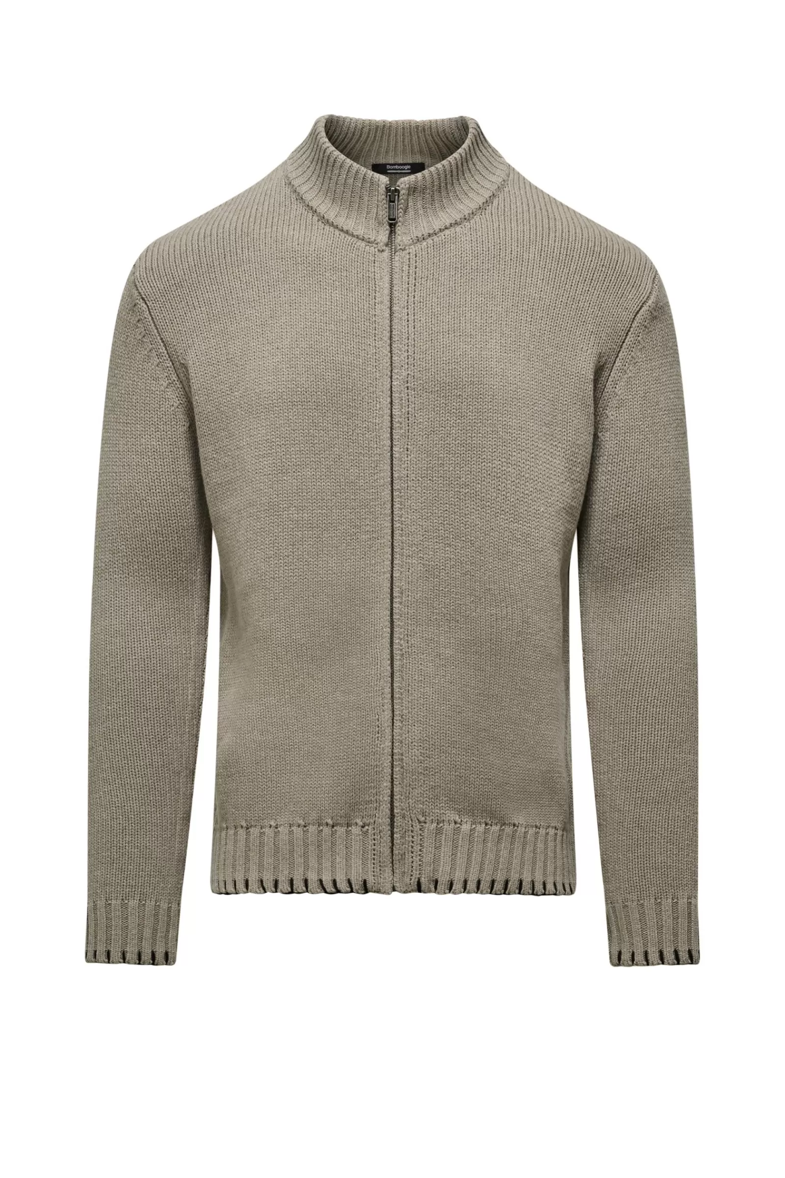 Uomo Bomboogie Maglioni & Pullover>Cardigan Collo Alto Con Zip