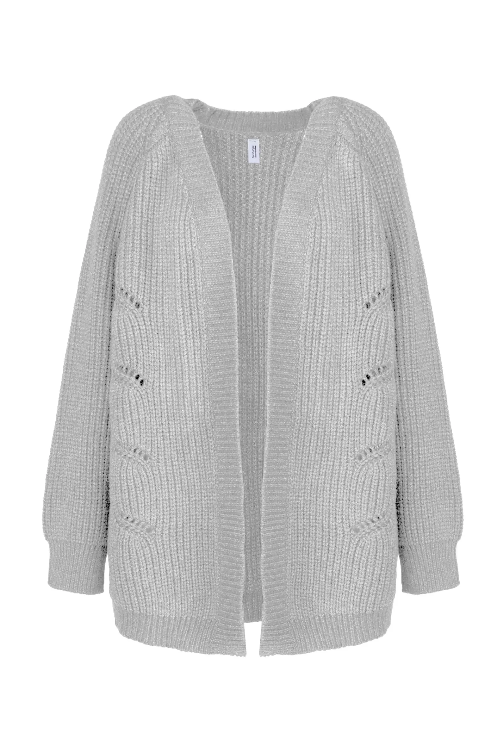 Donna Bomboogie Maglioni & Pullover>Cardigan Lungo In Tricot Misto Lana