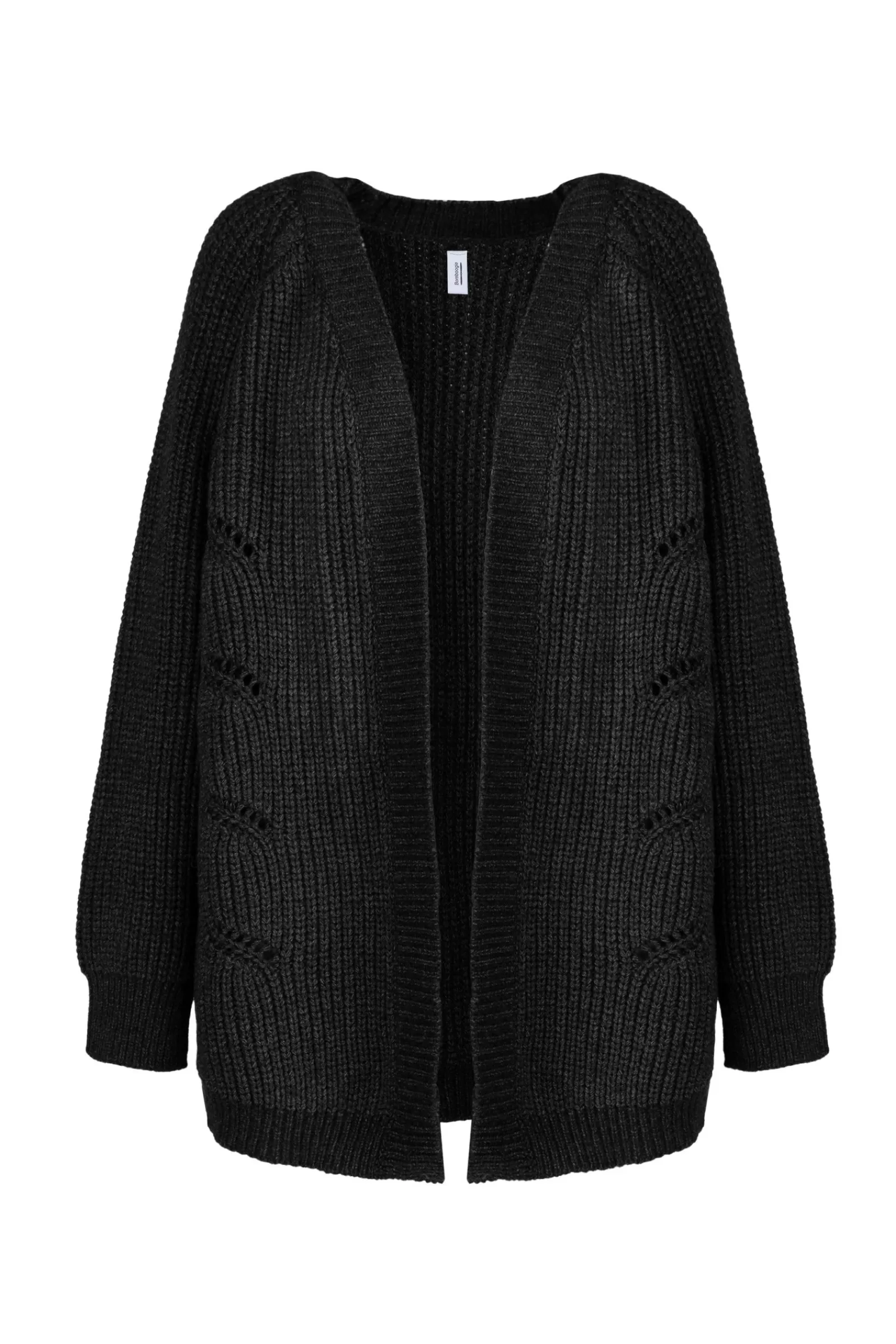 Donna Bomboogie Maglioni & Pullover>Cardigan Lungo In Tricot Misto Lana