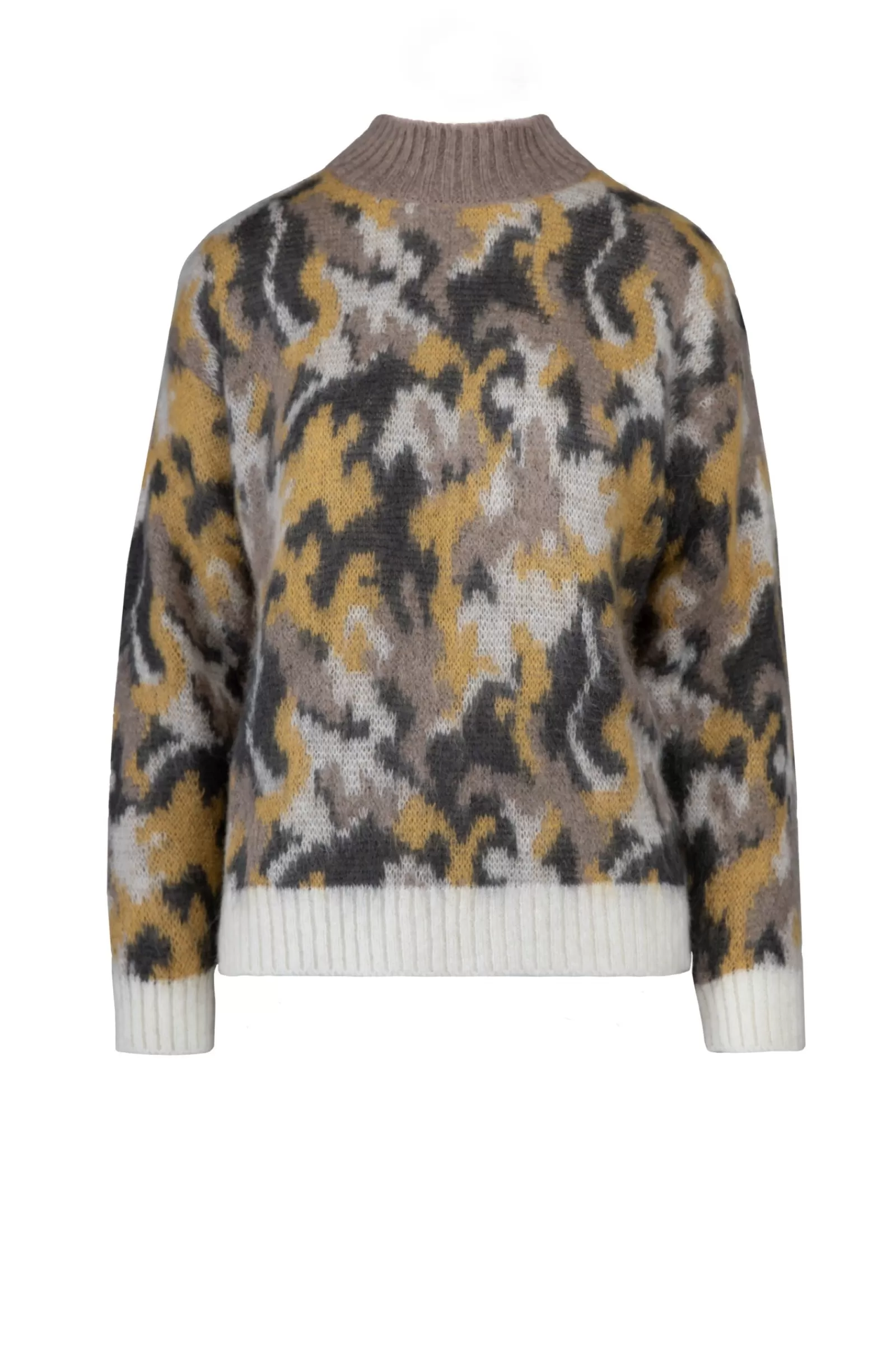 Donna Bomboogie Maglioni & Pullover>Dolcevita Camouflage In Misto Mohair