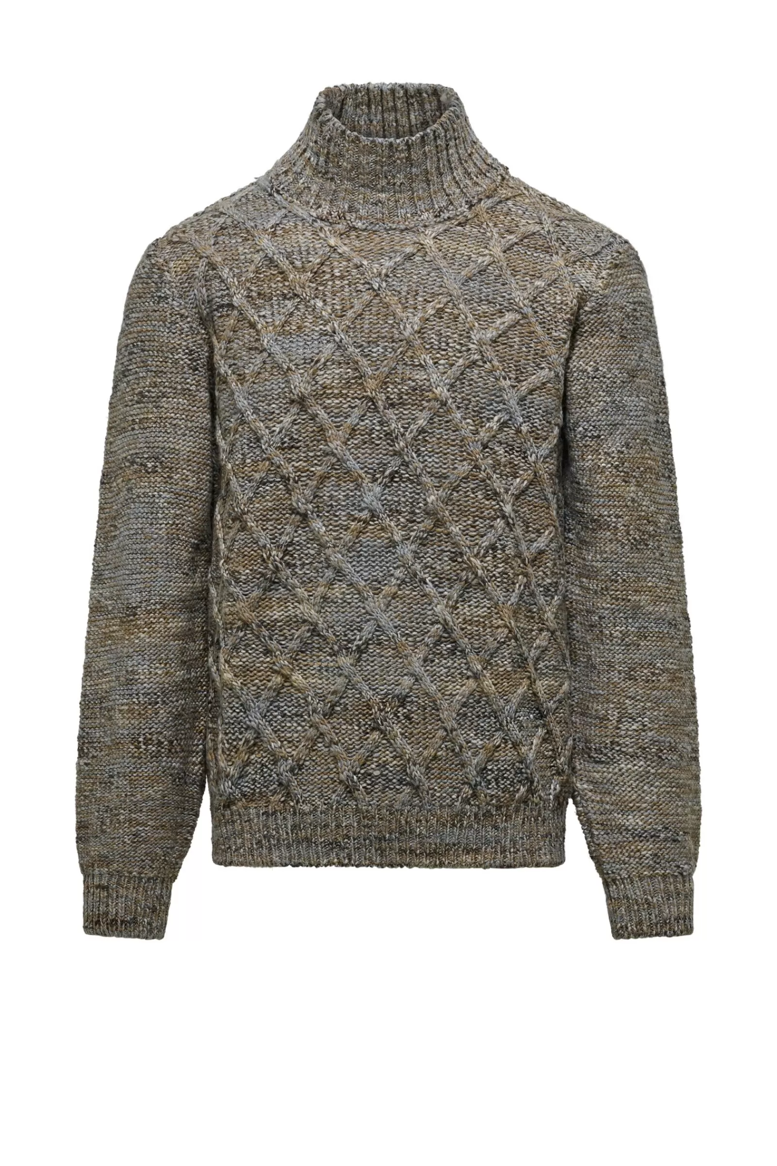 Uomo Bomboogie Maglioni & Pullover>Dolcevita Con Filato Multicolore