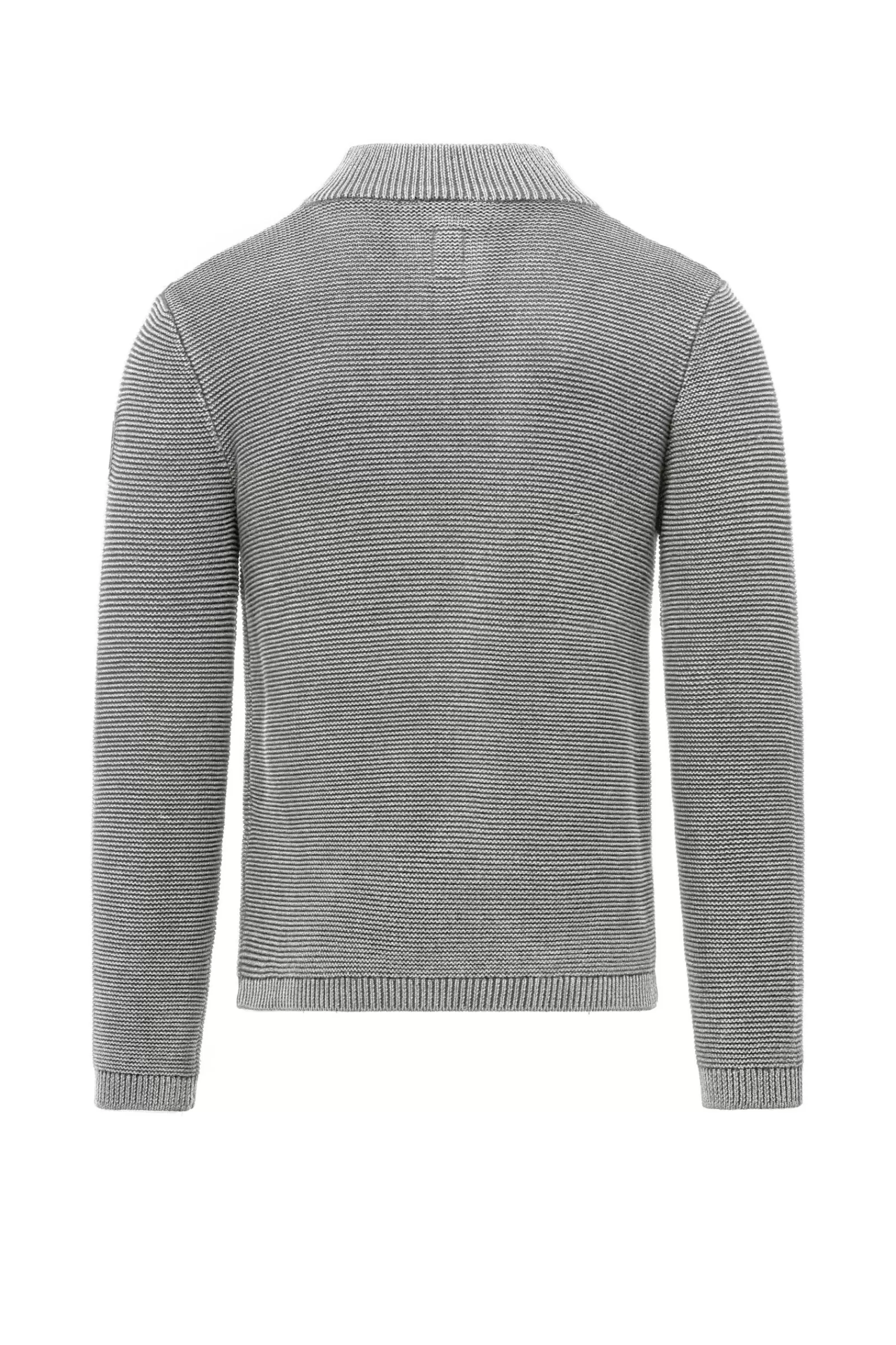 Uomo Bomboogie Maglioni & Pullover>Dolcevita Con Zip In Cotone Tinto A Freddo