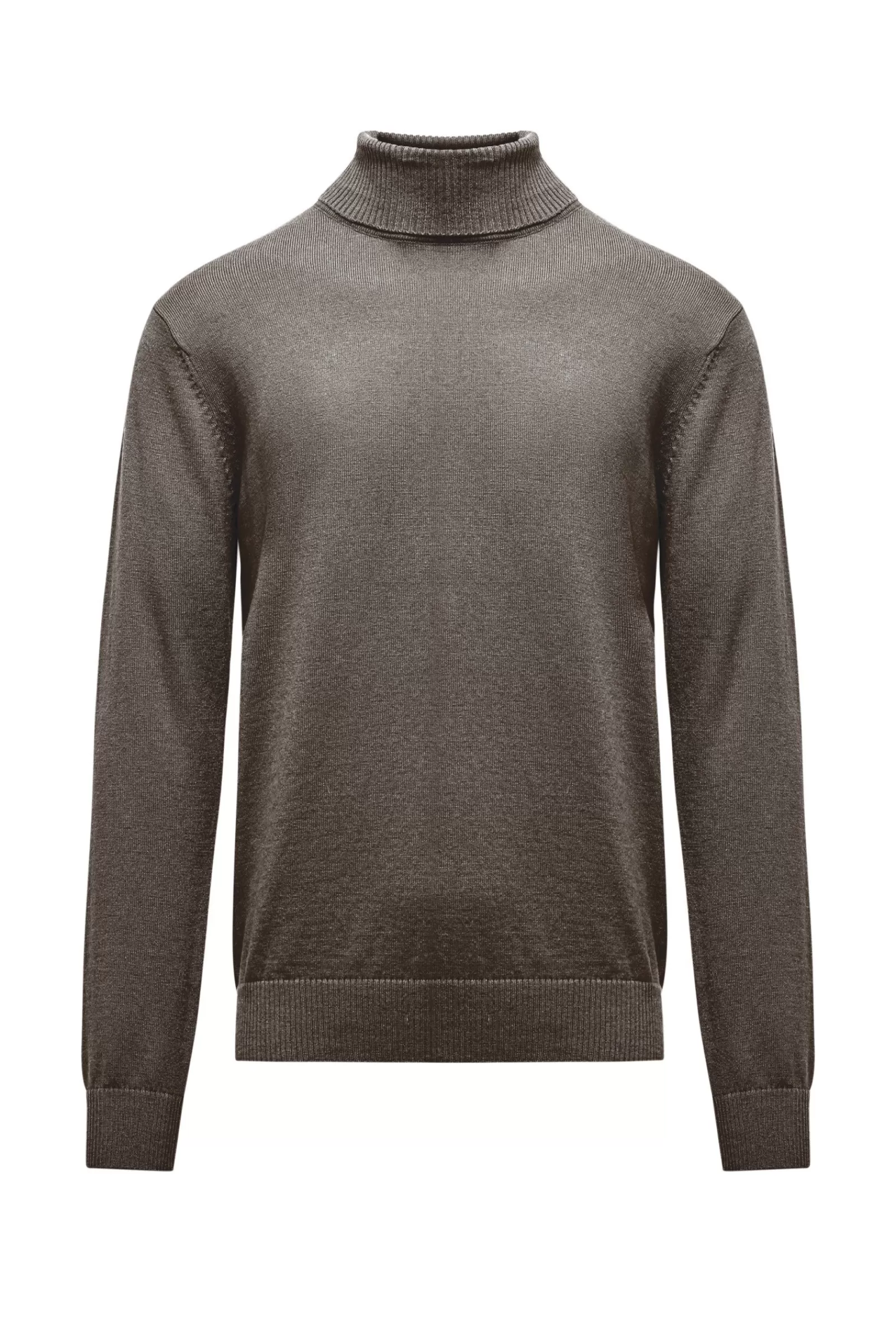 Uomo Bomboogie Maglioni & Pullover>Dolcevita Maglia Rasata Con Collo A Coste