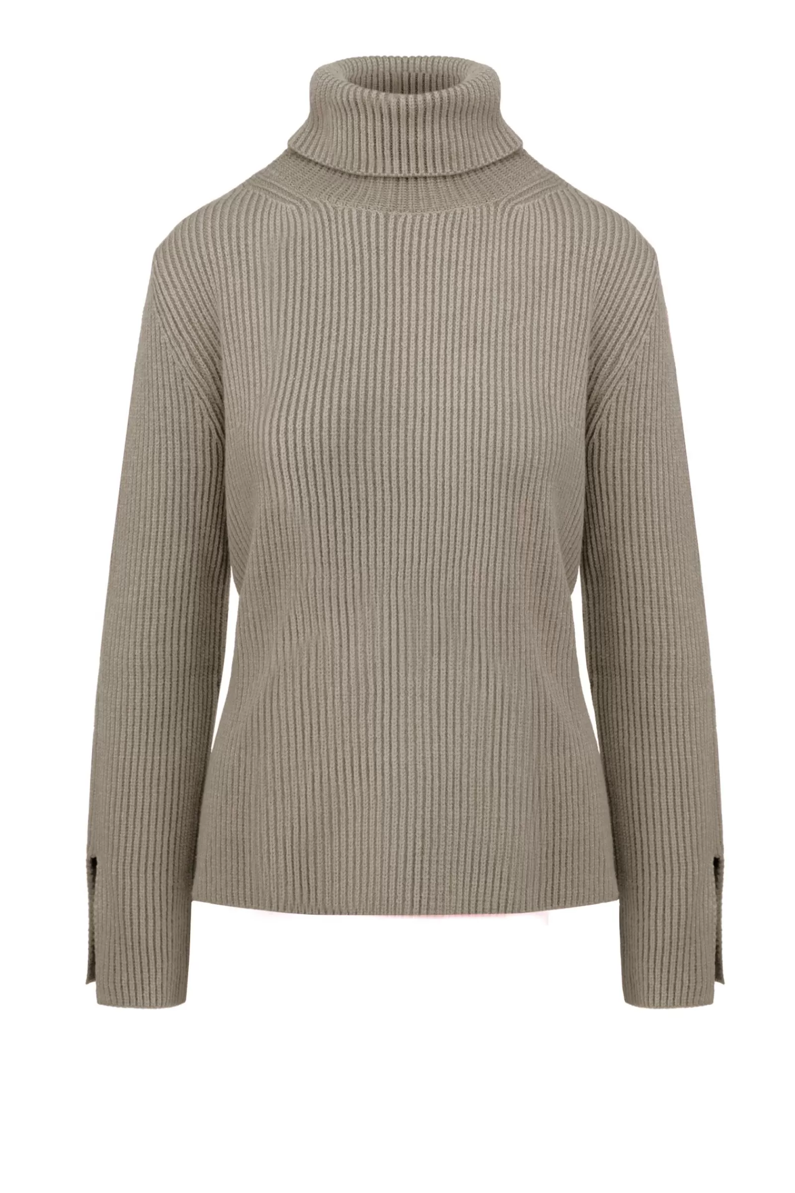 Donna Bomboogie Maglioni & Pullover>Dolcevita Tricot A Coste In Misto Lana