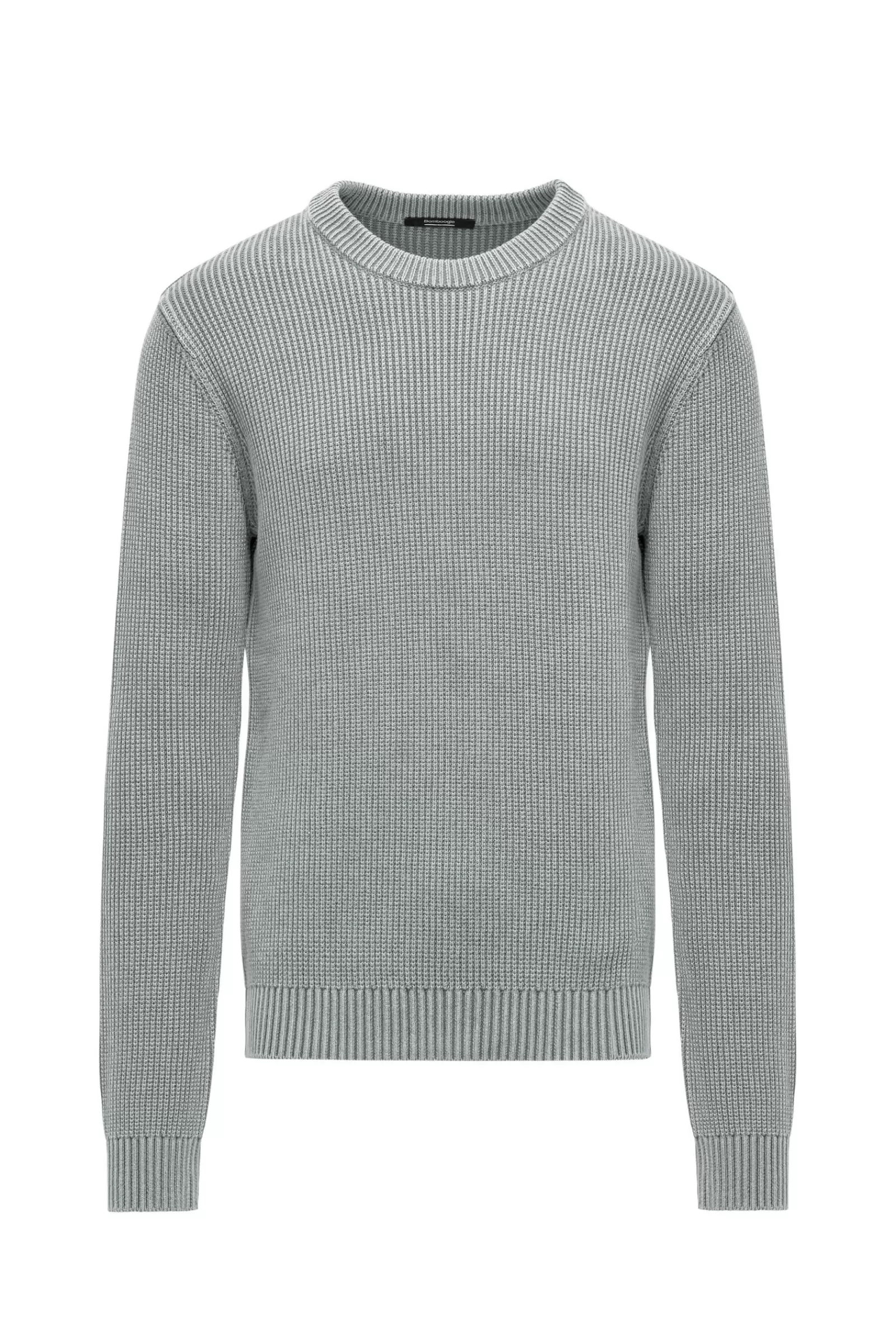 Uomo Bomboogie Maglioni & Pullover>Maglia Girocollo In Cotone Tinto A Freddo