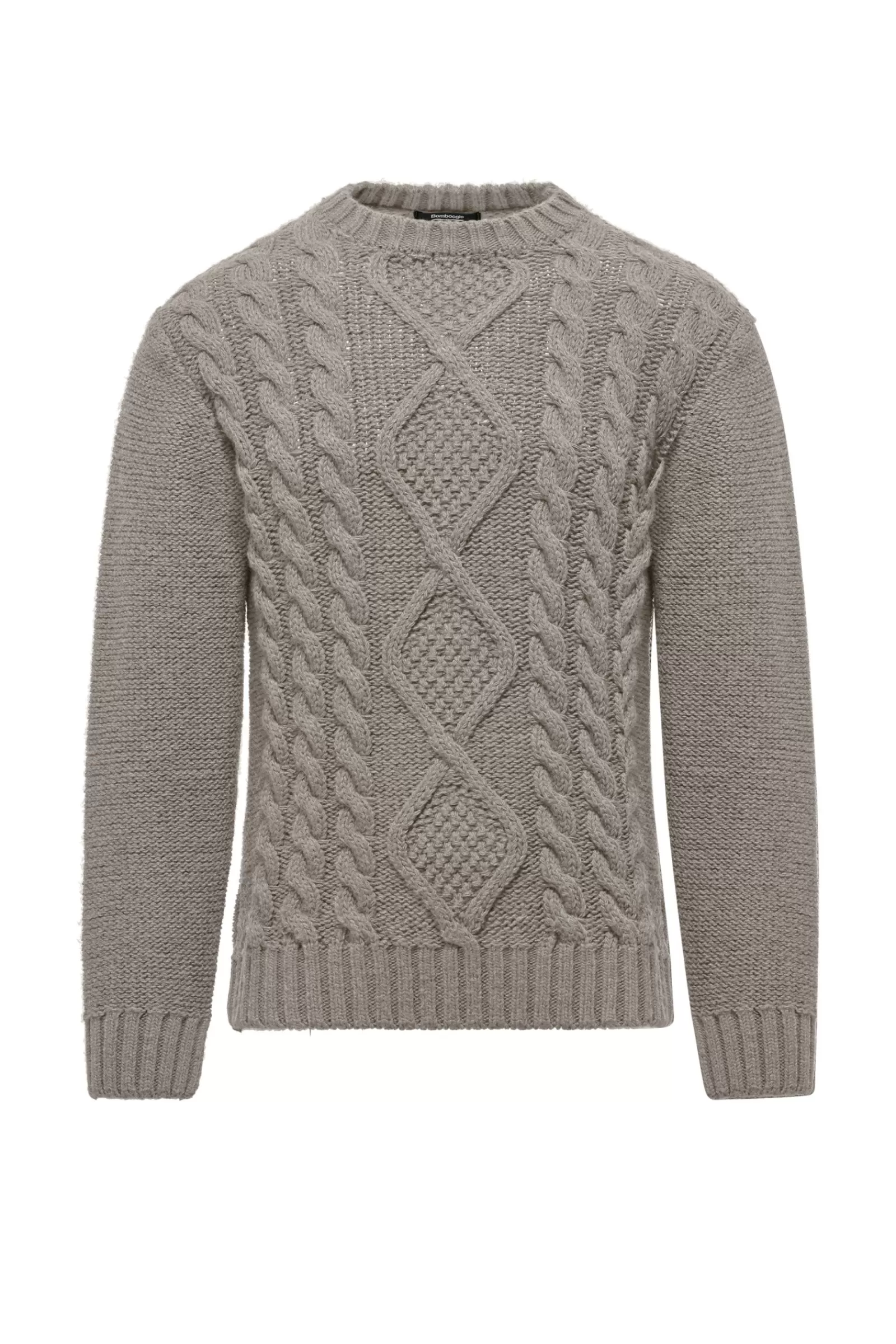 Uomo Bomboogie Maglioni & Pullover>Maglione Girocollo A Trecce