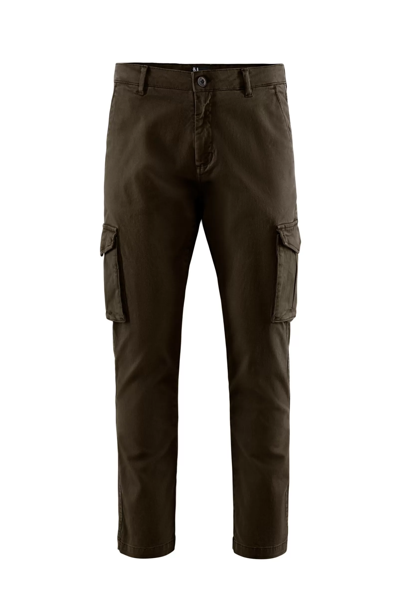 Uomo Bomboogie Pantaloni>Pantaloni Cargo In Gabardina Di Cotone Stretch