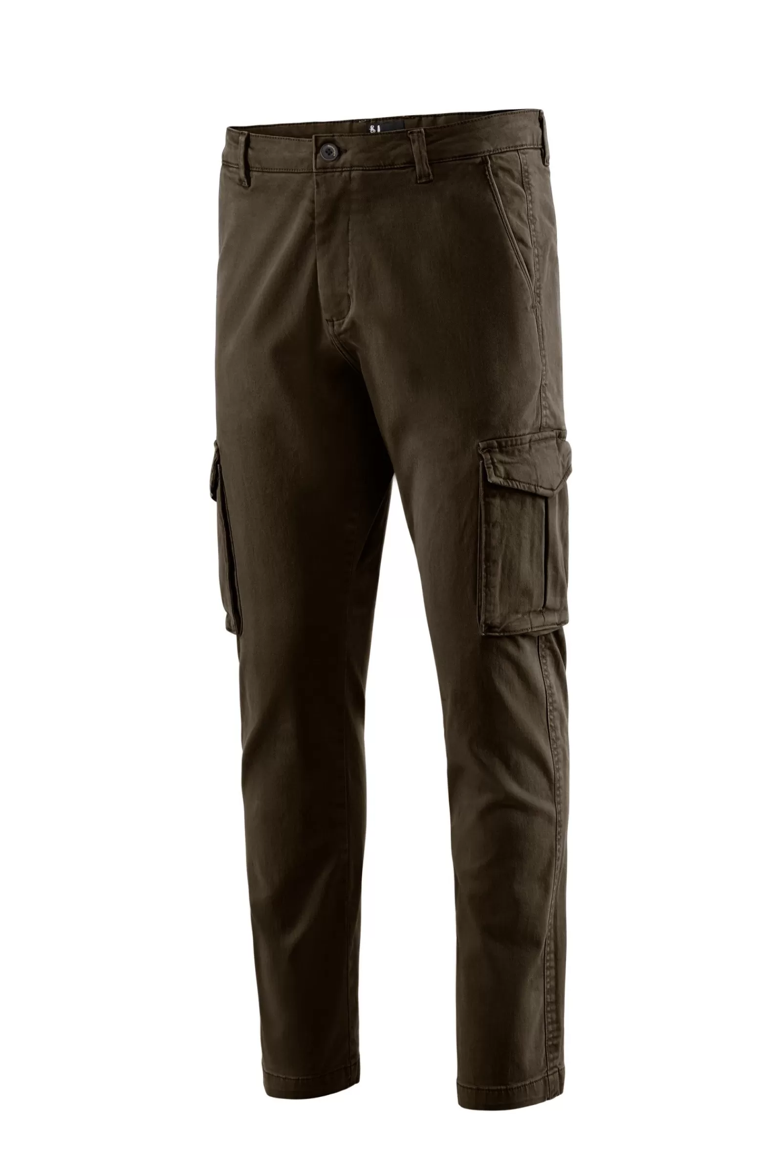 Uomo Bomboogie Pantaloni>Pantaloni Cargo In Gabardina Di Cotone Stretch