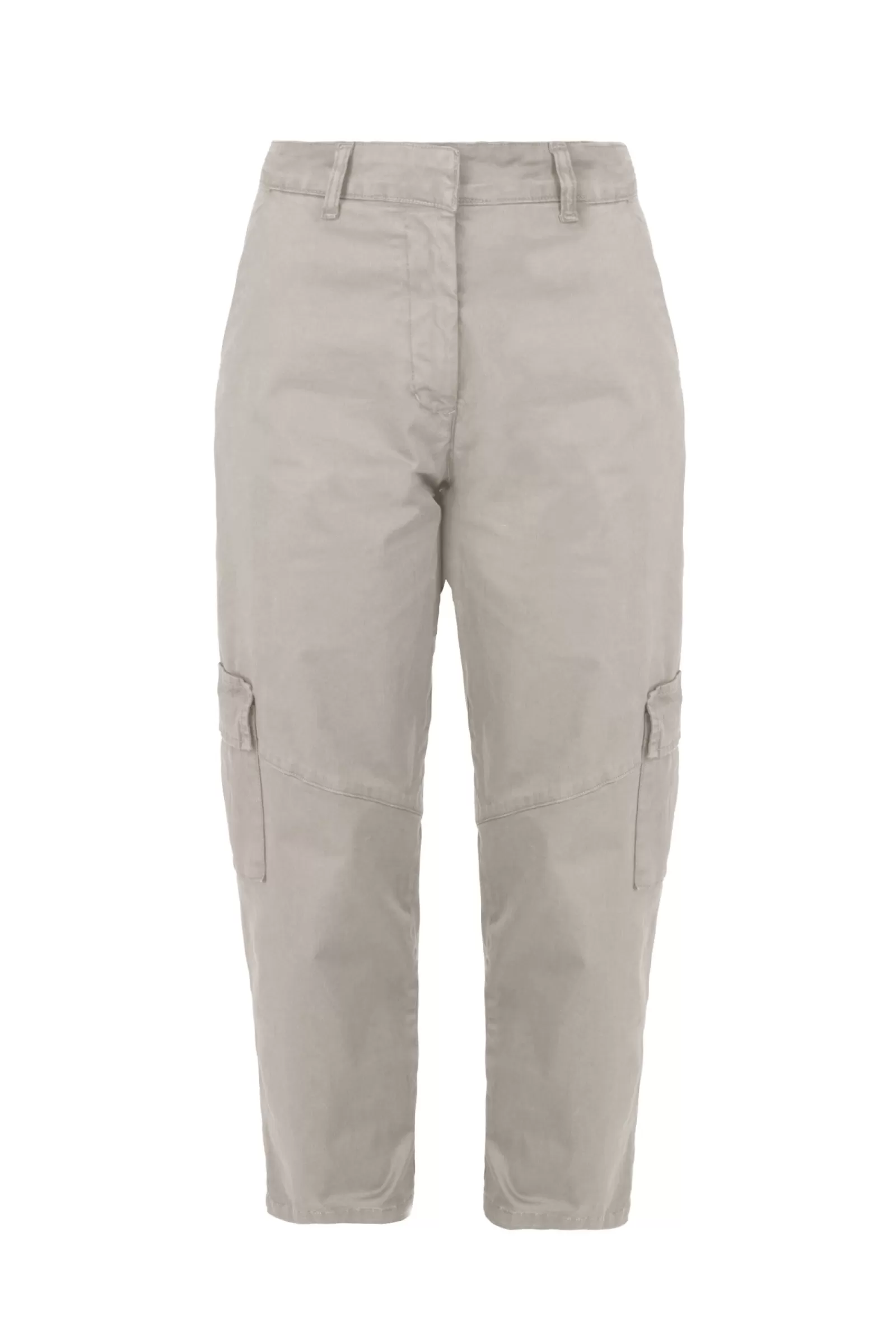 Donna Bomboogie Pantaloni>Pantaloni Cargo In Raso Di Cotone Stretch Pesante