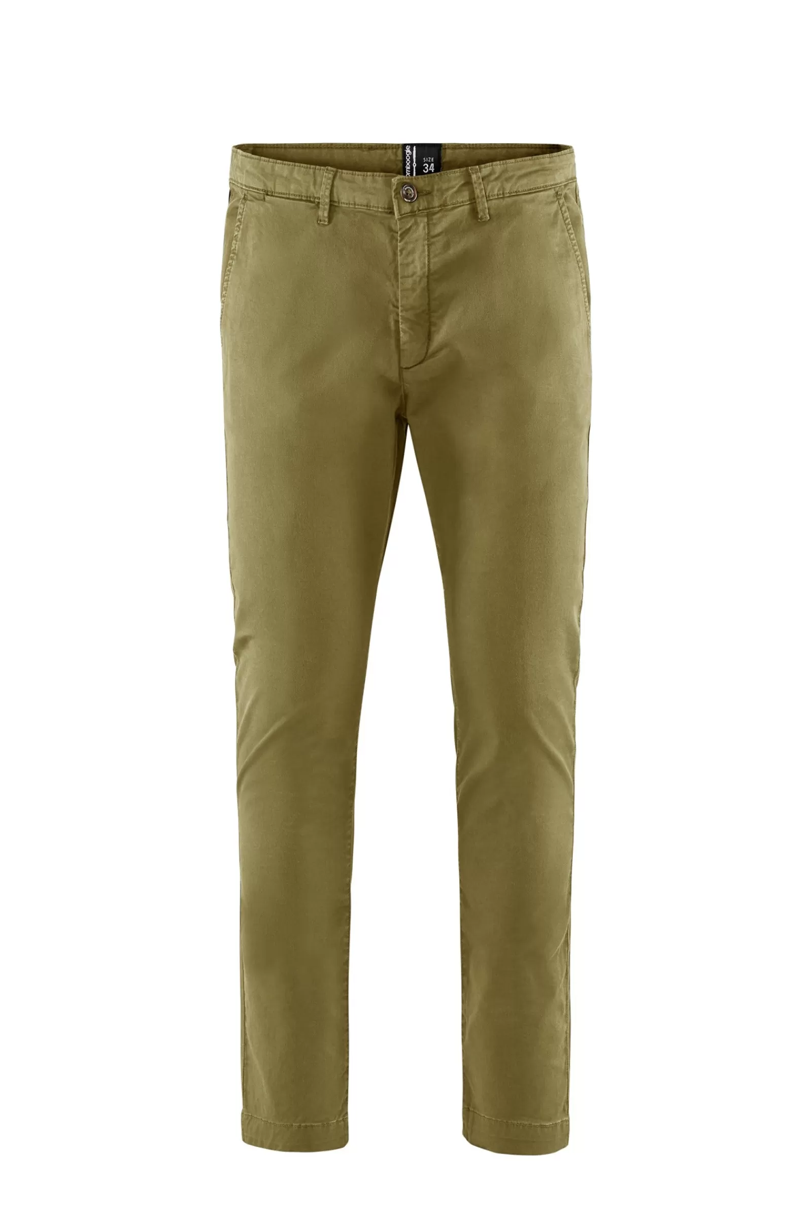 Uomo Bomboogie Pantaloni>Pantaloni Chino Slim Fit In Gabardina