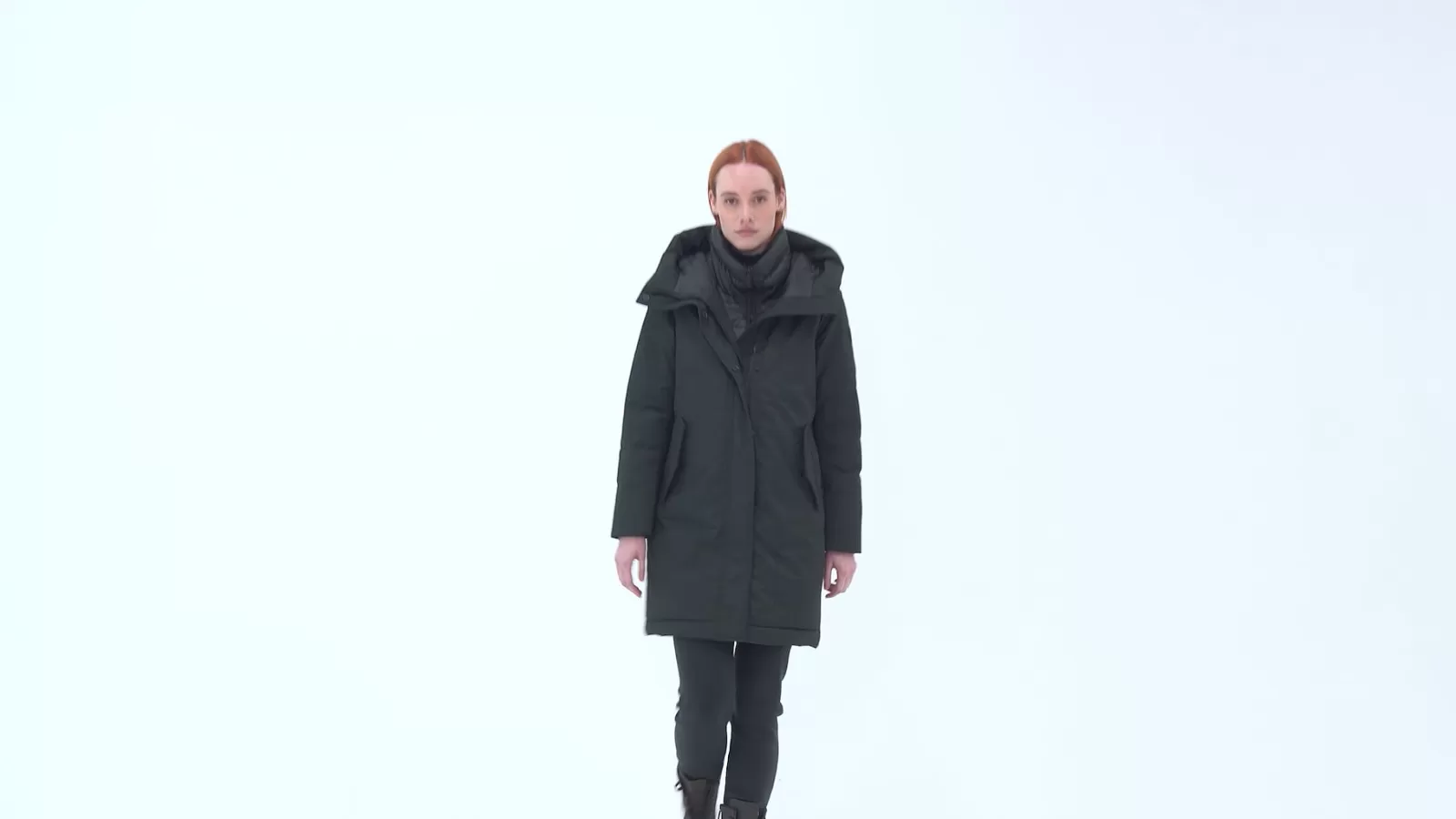 Donna Bomboogie Parka>Parka Con Doppio Collo