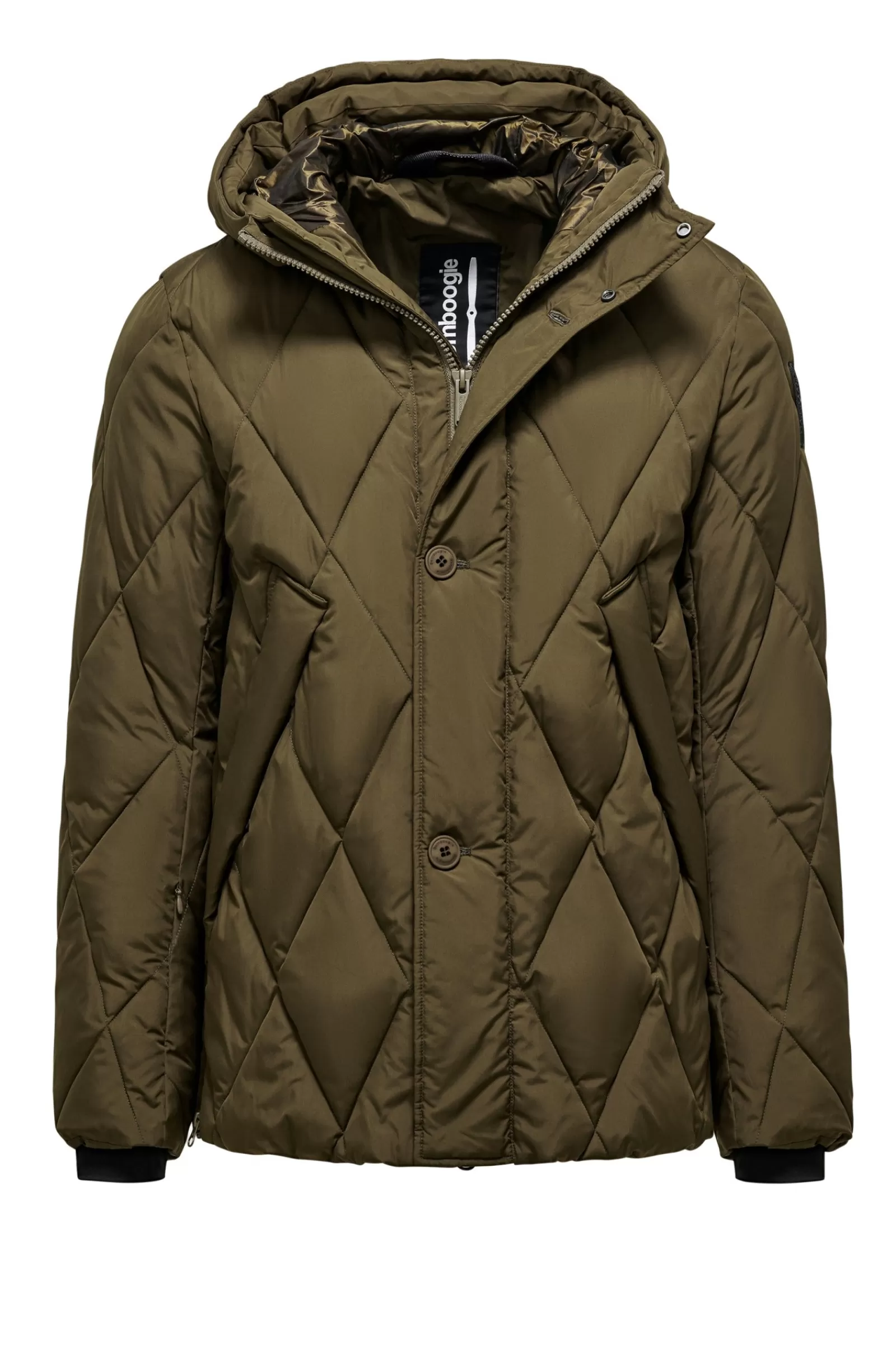 Uomo Bomboogie Parka>Parka Corto Con Trapuntatura A Rombi