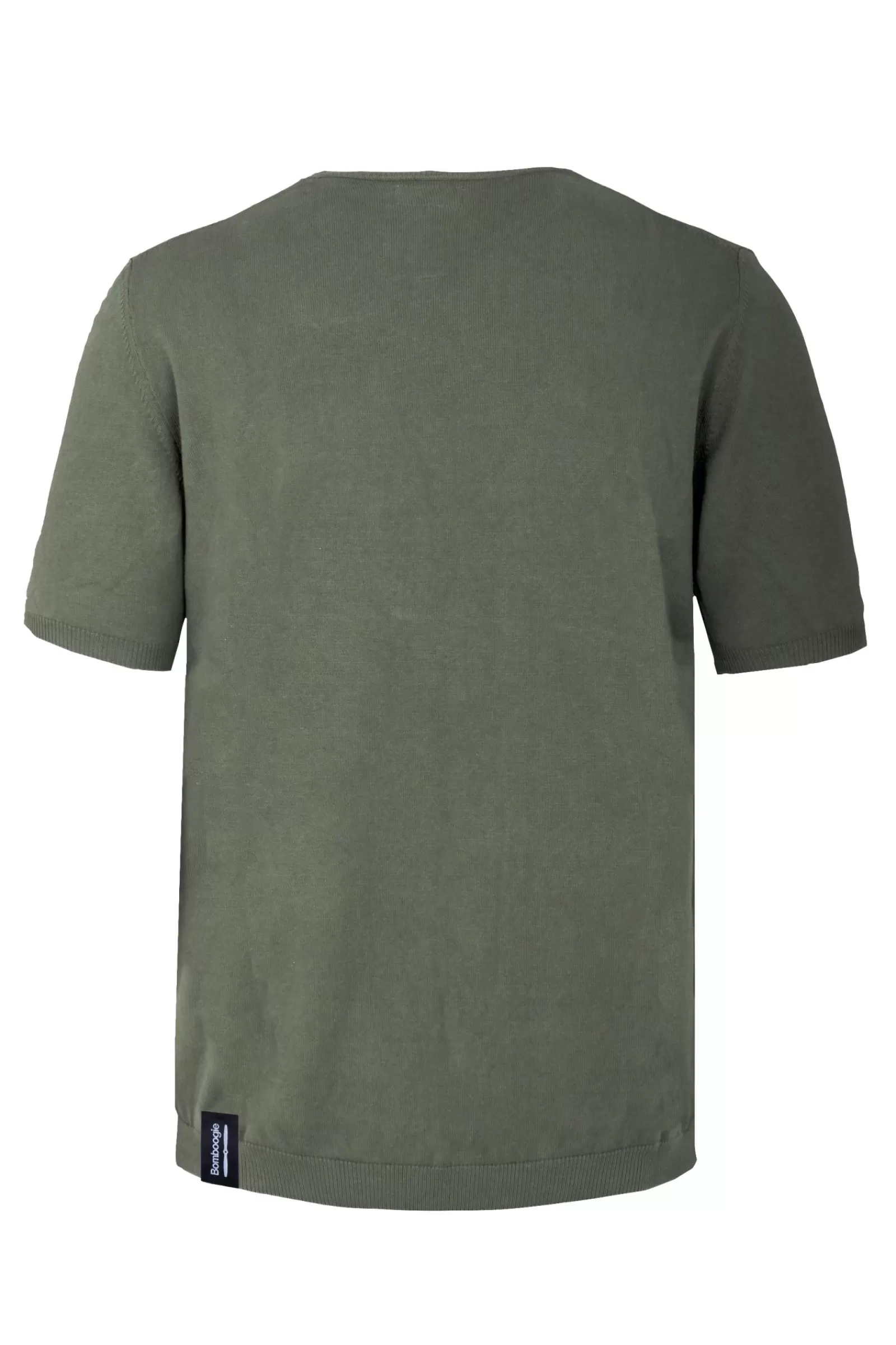 Uomo Bomboogie Maglie & Felpe>Pullover Girocollo A Manica Corta In Maglia Rasata Faded
