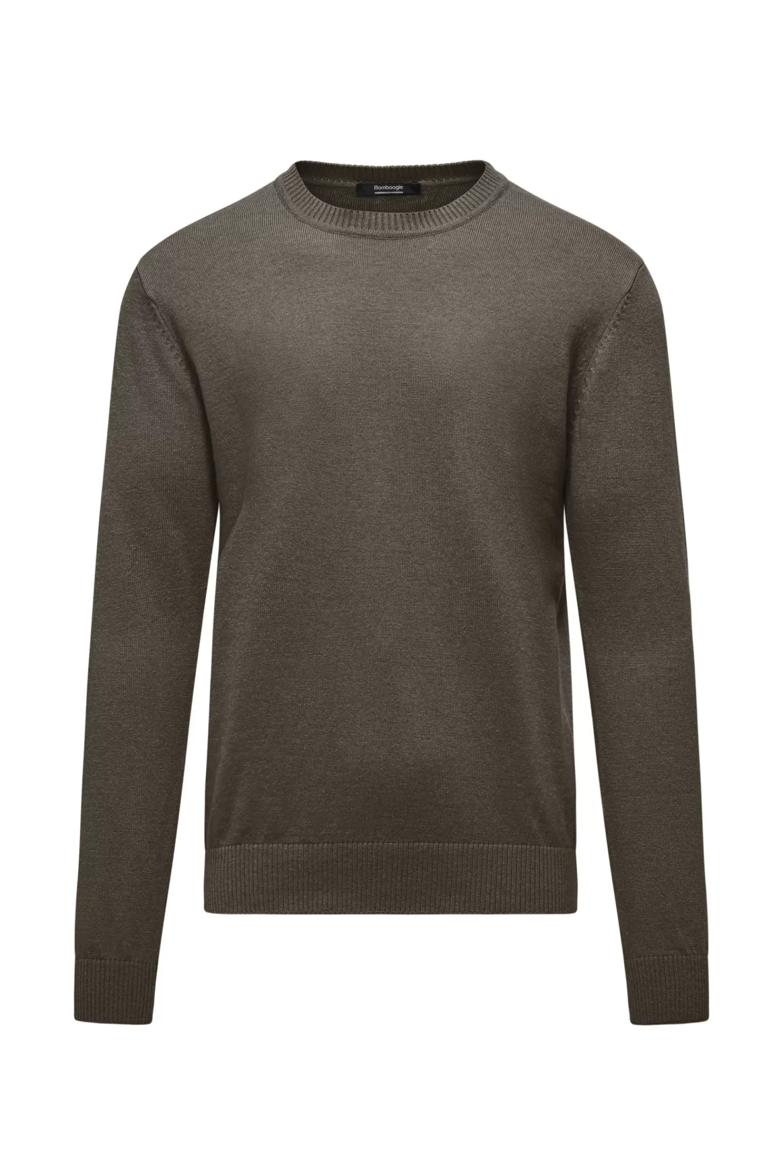 Uomo Bomboogie Maglioni & Pullover>Pullover Maglia Rasata Con Collo A Coste