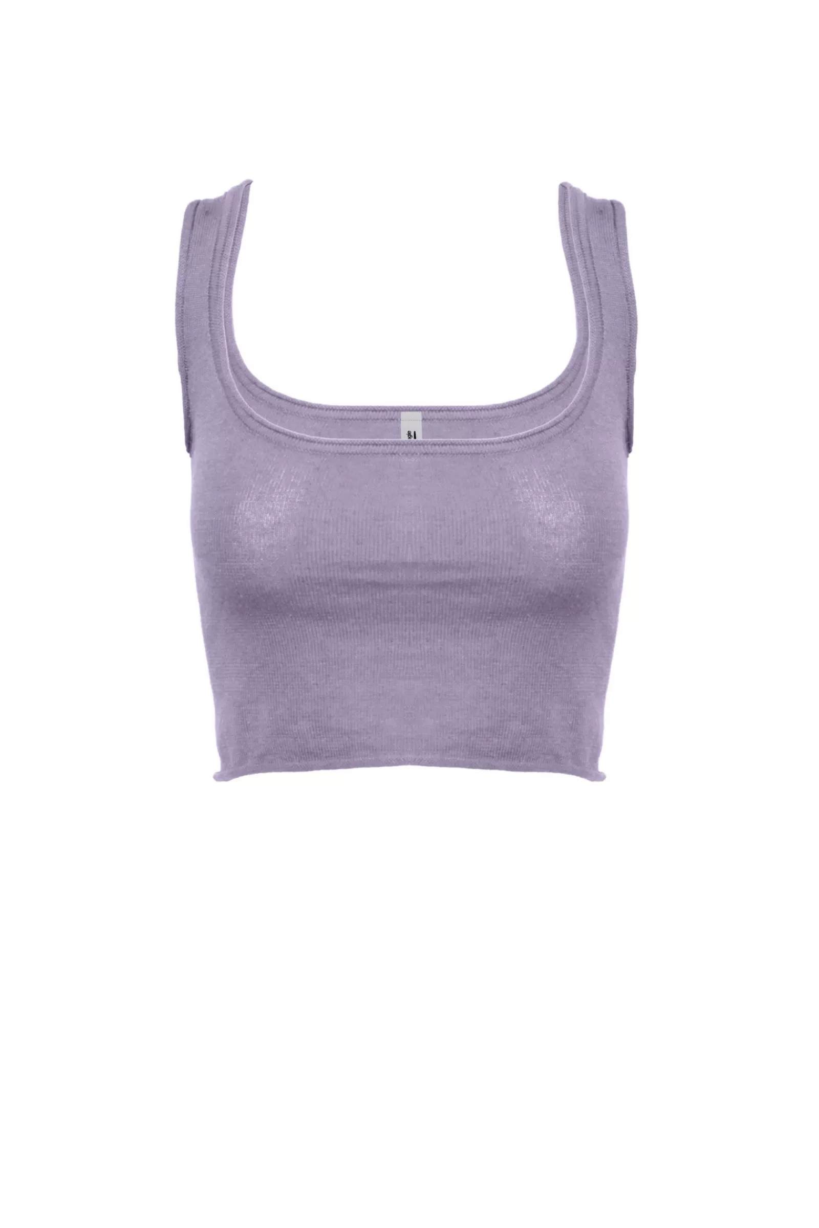 Donna Bomboogie T-Shirts>Tank Top In Jersey Di Cotone Misto Lino