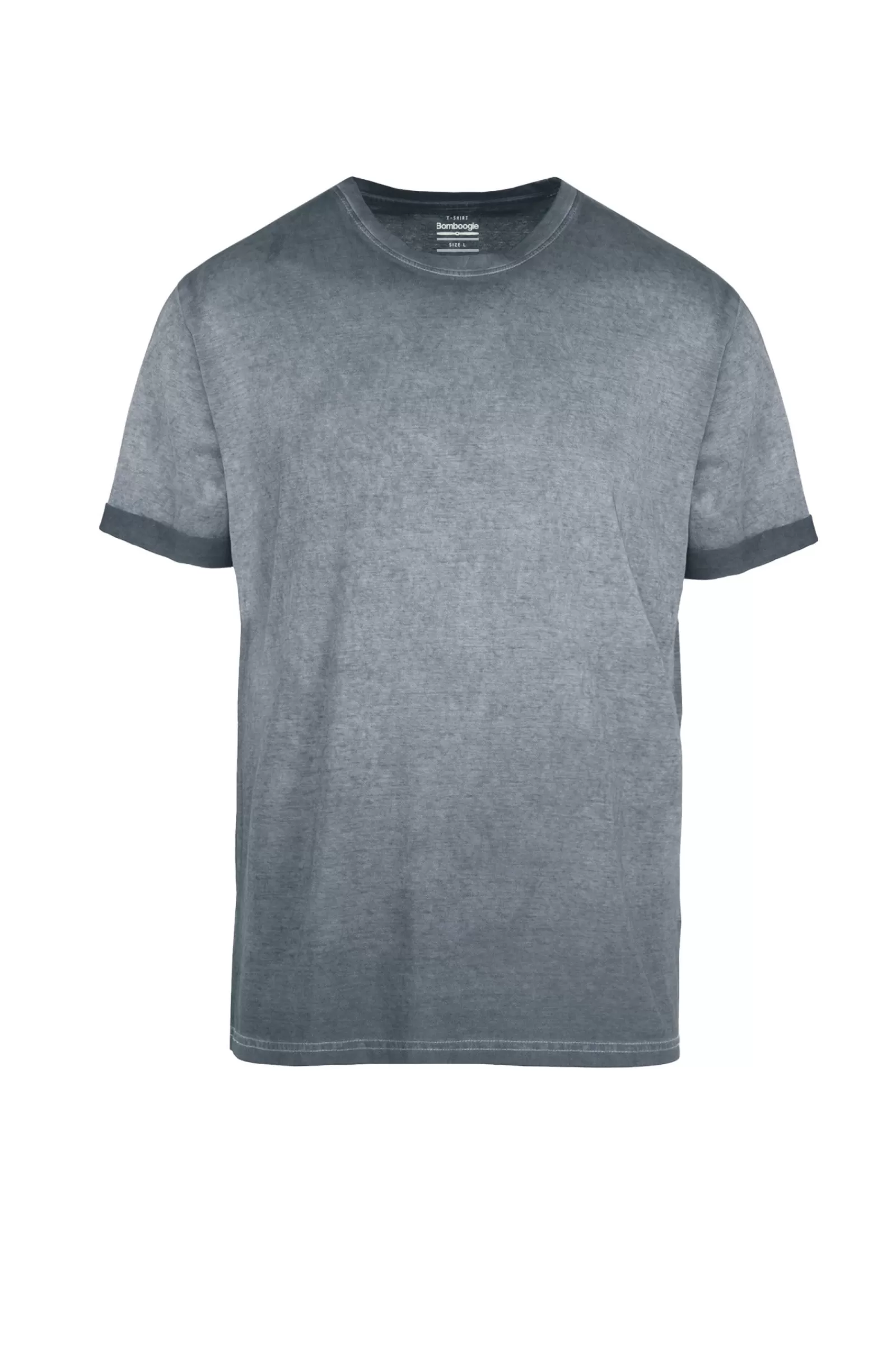 Uomo Bomboogie T-Shirts & Polo>T-shirt A Manica Corta In Cotone Tinto A Freddo