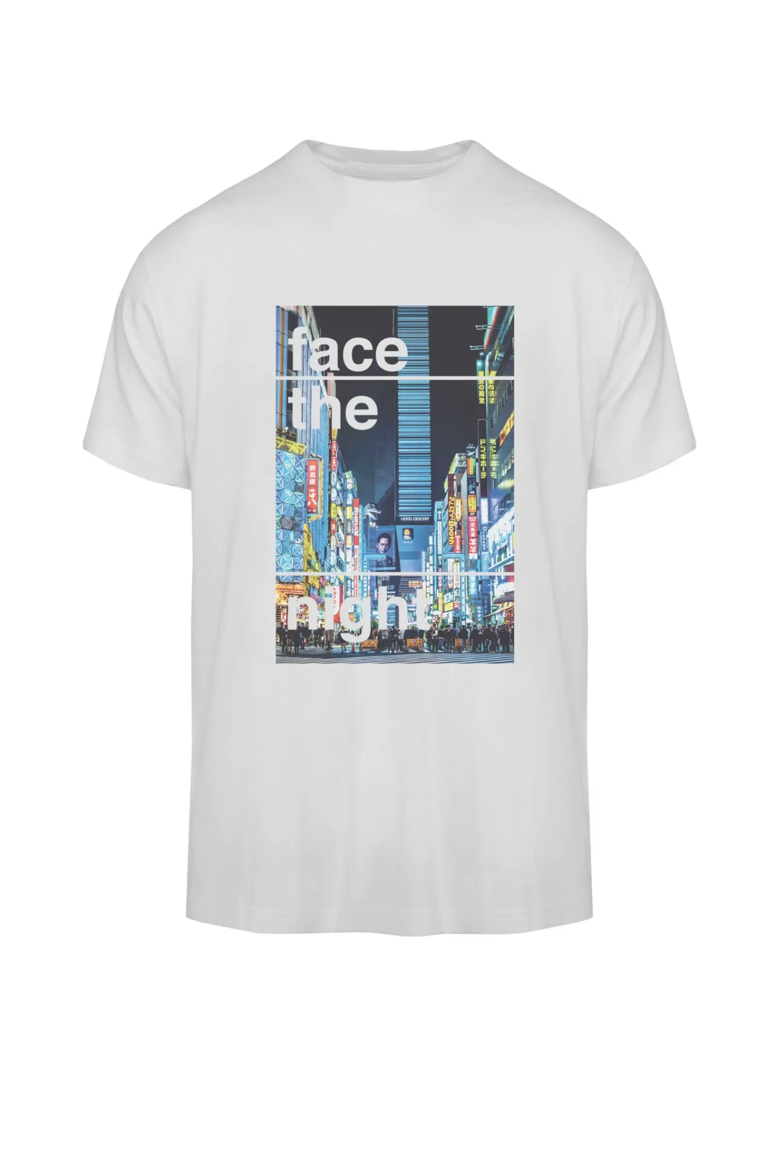 Uomo Bomboogie T-Shirts & Polo>T-shirt Con Stampa Face The Night