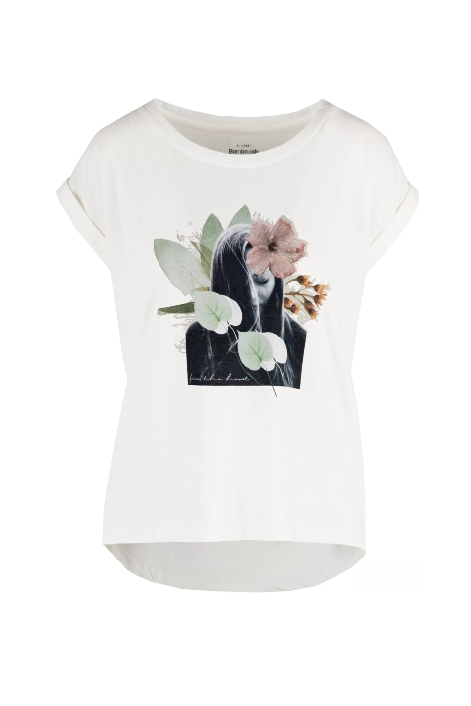 Donna Bomboogie T-Shirts>T-Shirt Con Stampa Floreale