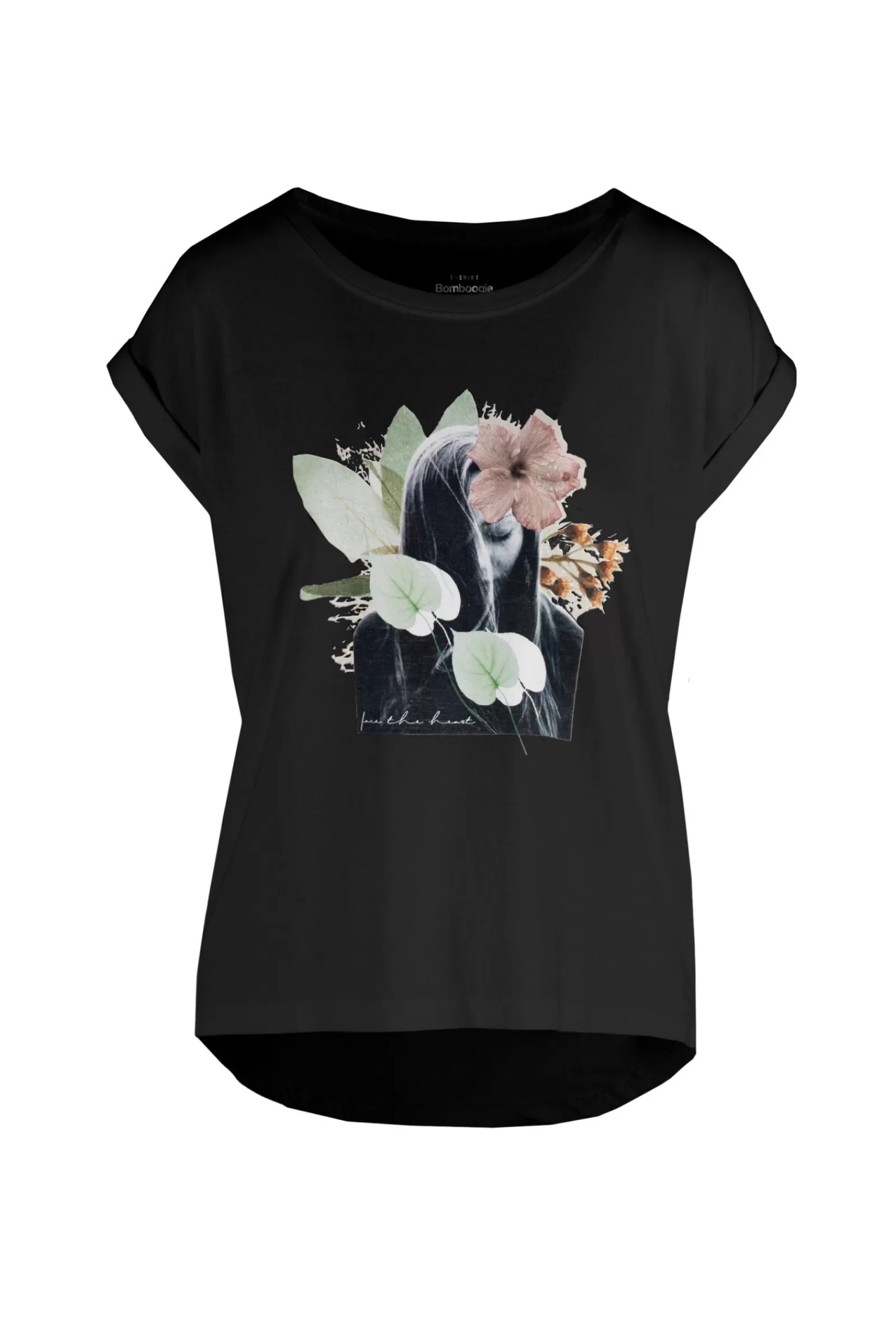 Donna Bomboogie T-Shirts>T-Shirt Con Stampa Floreale