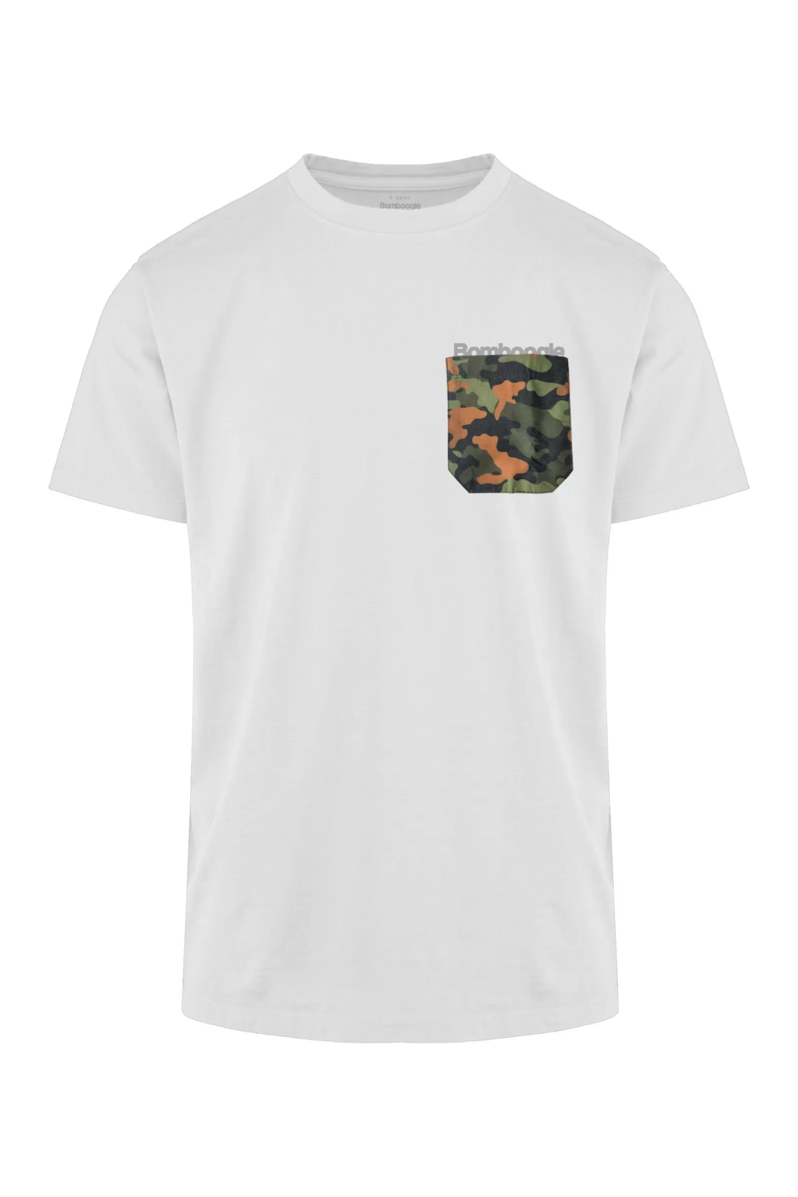 Uomo Bomboogie T-Shirts & Polo>T-shirt Girocollo Con Taschino Camo