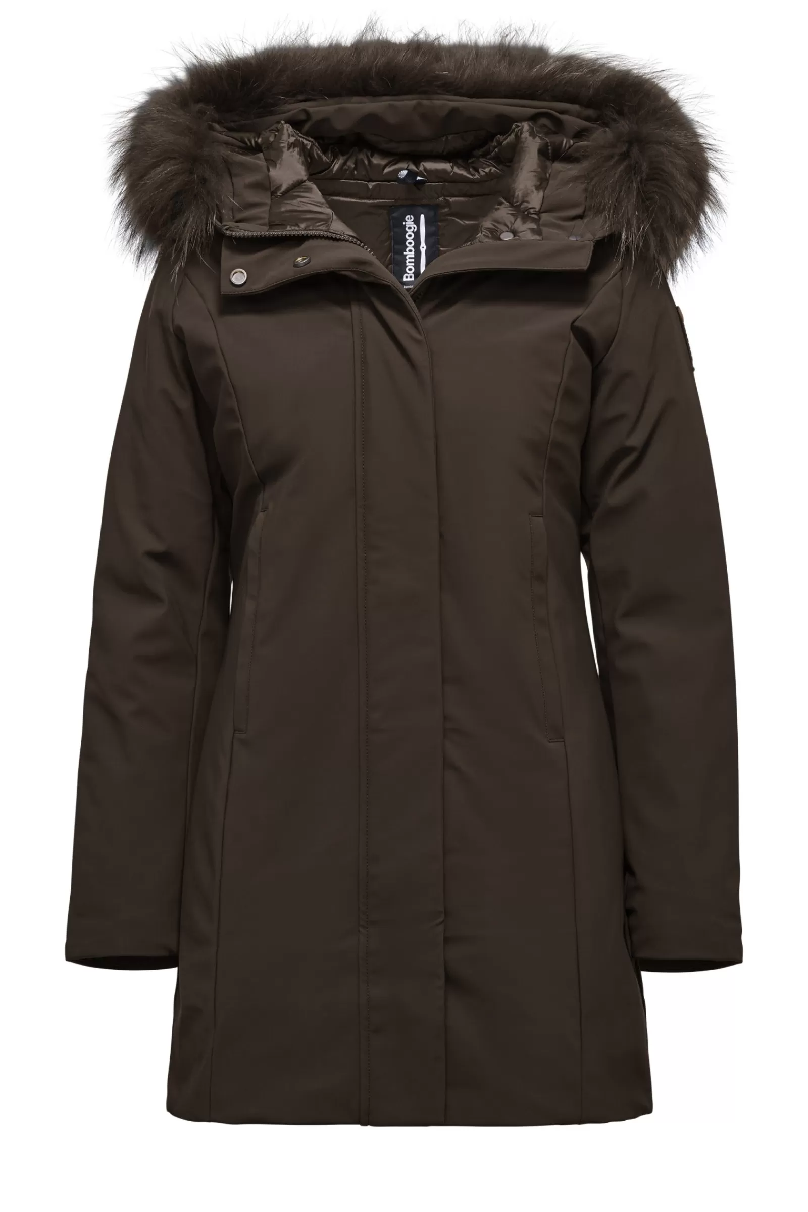 Donna Bomboogie Parka>Vienna Parka Jacket - Parka Imbottito Con Cappuccio In Pelliccia